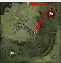 Позиции на карте Вестфилд для ЛТ, СТ, ТТ, ПТ