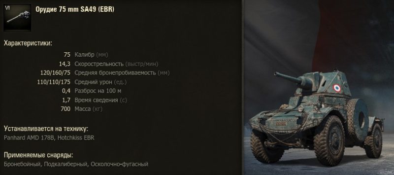 Panhard AMD 178B — французский легкий танк 6 уровня в World of Tanks