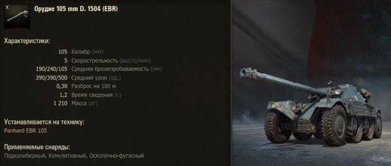 Panhard EBR 105 — французский легкий танк 10 уровня в World of Tanks