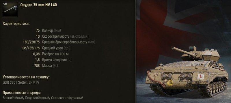 GSR 3301 Setter — британский легкий танк 7 уровня в World of Tanks
