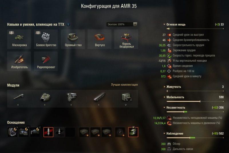AMR 35 — французский легкий прем танк 2 уровня WOT
