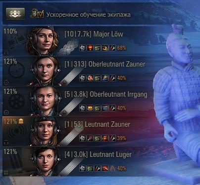Новый экипаж и замена оборудования в World of Tanks