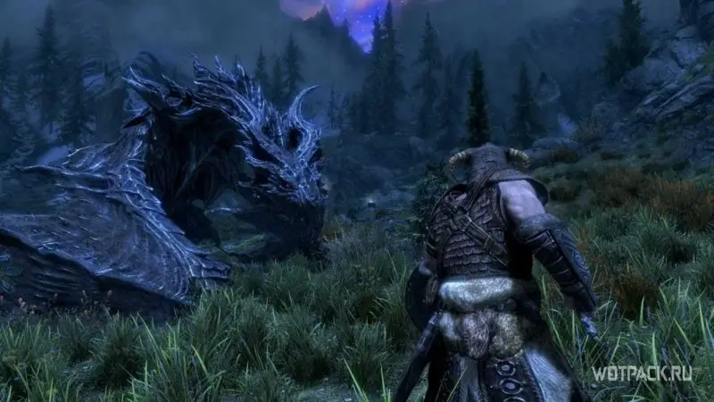 The Elder Scrolls V: Skyrim сражение с драконом