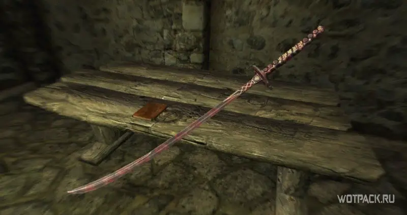 Lưỡi kiếm bằng gỗ mun Skyrim
