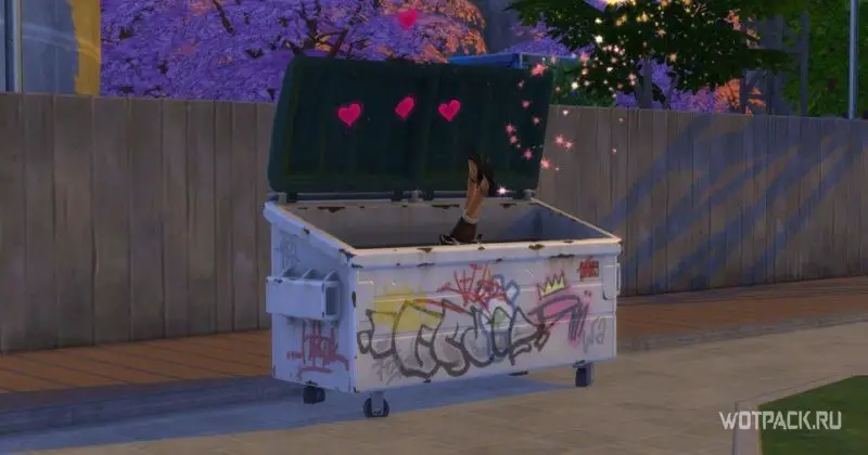 Sims 4 мусорный контейнер