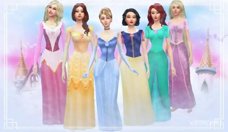 Sims 4 принцессы диснея 