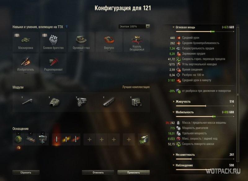 121 конфигурация 
