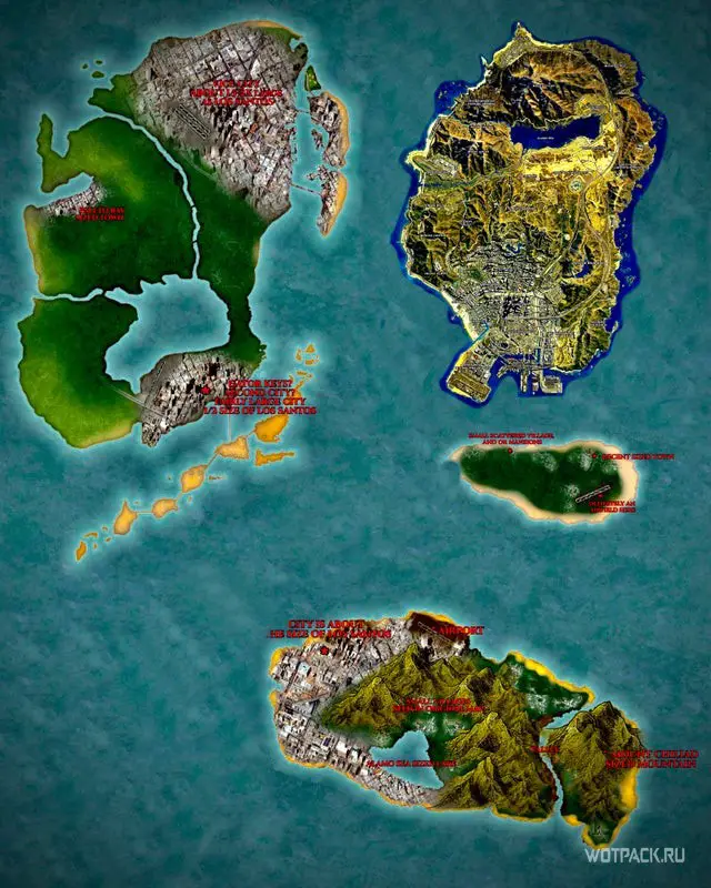 Grand Theft Auto объединённая карта