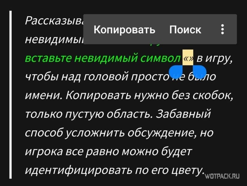 пустой символ