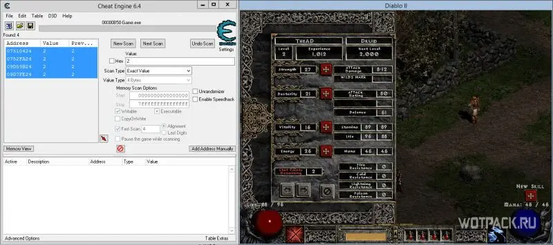 Всемогущество Cheat Engine в Diablo 2