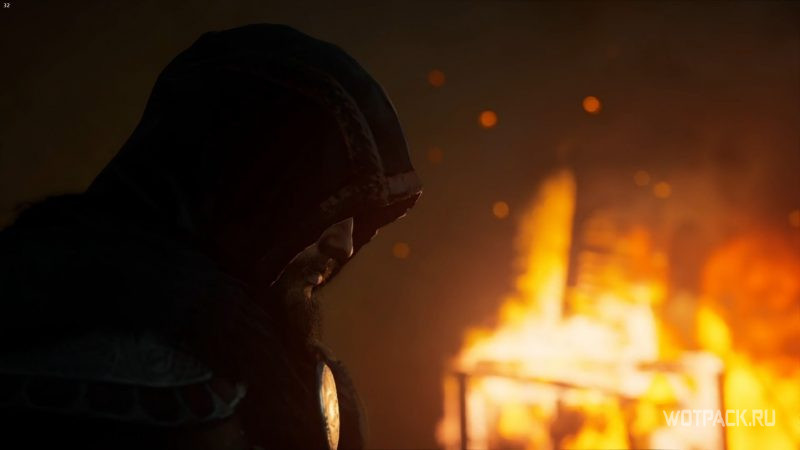 Assassin's Creed: Valhalla – Эйвор на фоне пожара