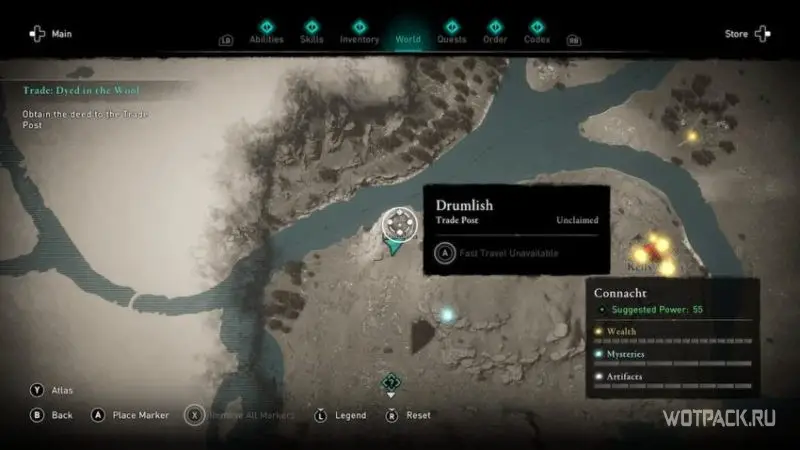 Assassin’s Creed Valhalla: Wrath of the Druids – торговый пост на карте