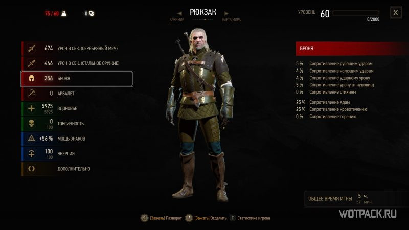 The Witcher 3 – Сет улучшенной Школы Грифона Кота (вид спереди)