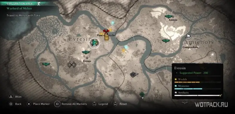 Assassin's Creed Valhalla DLC Осада Парижа – карта
