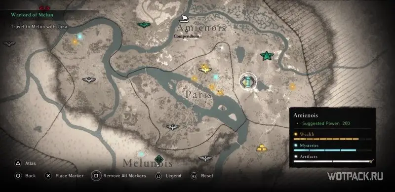 Assassin's Creed Valhalla DLC Осада Парижа – Карта