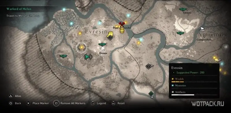 Assassin's Creed Valhalla DLC Осада Парижа – карта