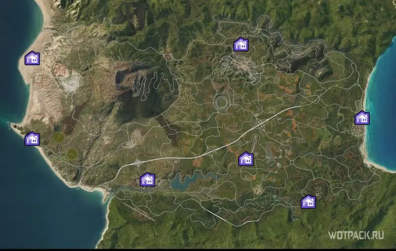 Карта всех домов в Forza Horizon 5