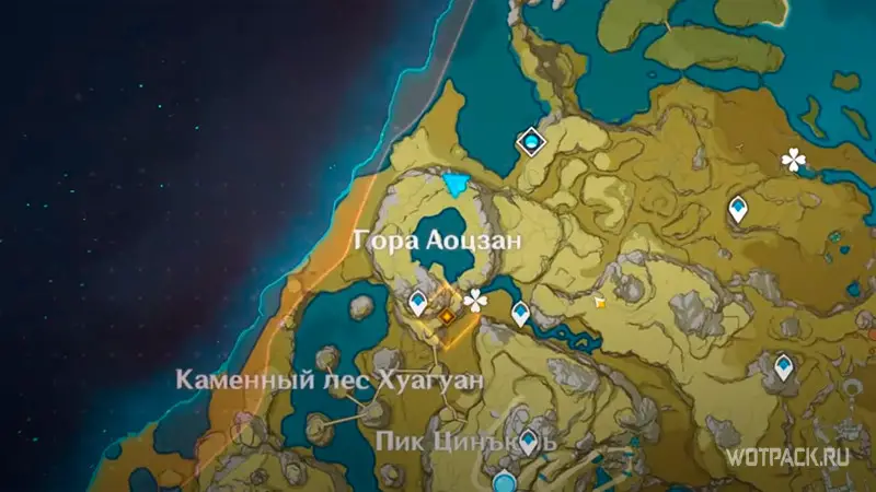 гора Аозцан карта 
