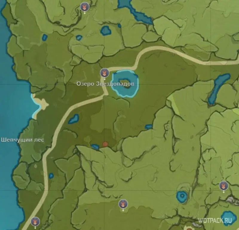 Белка на карте Genshin Impact