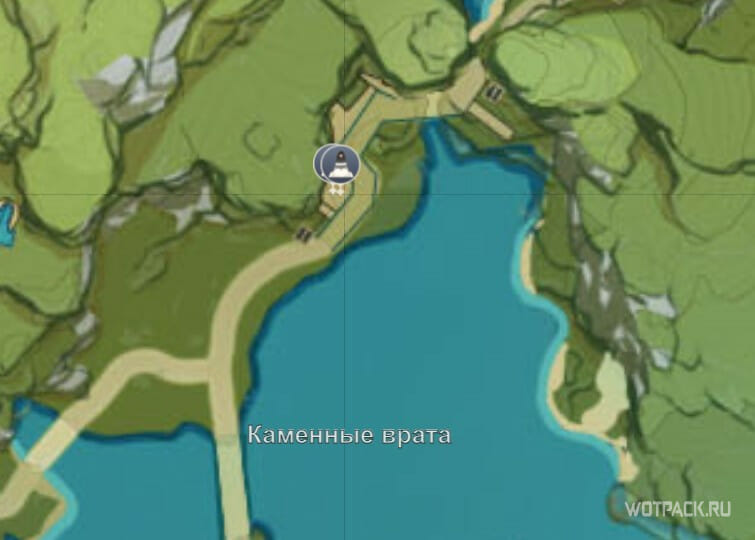 Черный голубь на карте Genshin Impact