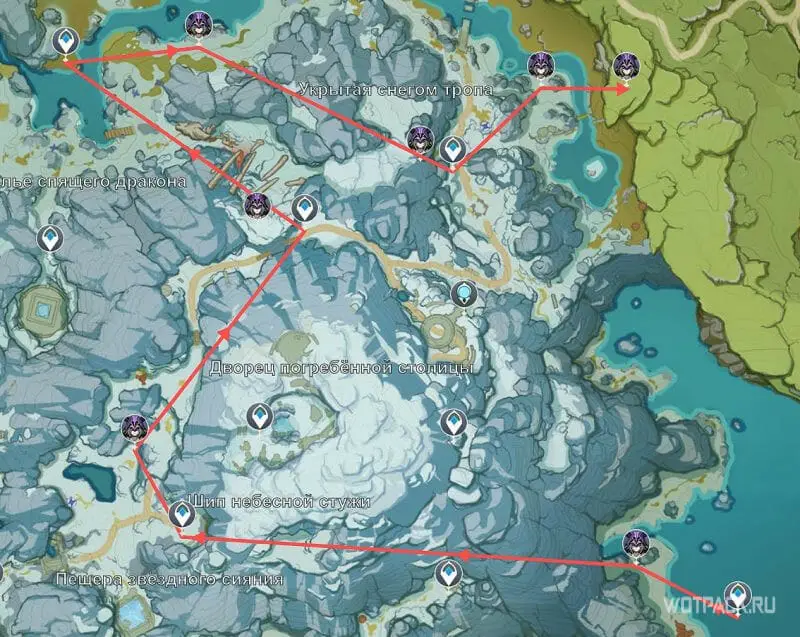 маги цицинов на карте Драконьего хребта