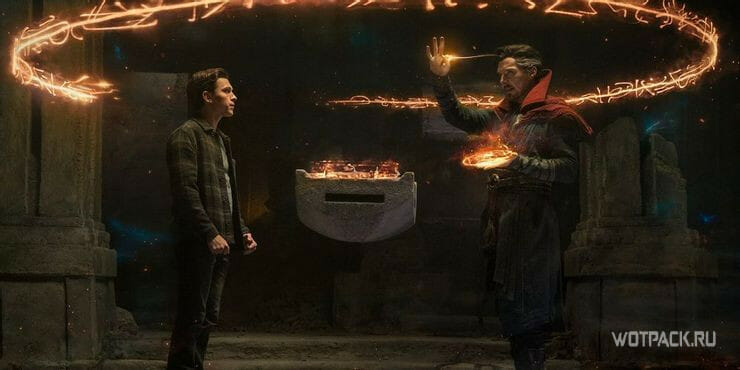 Spiderman: No way home. Peter Parker and Doctor Strange