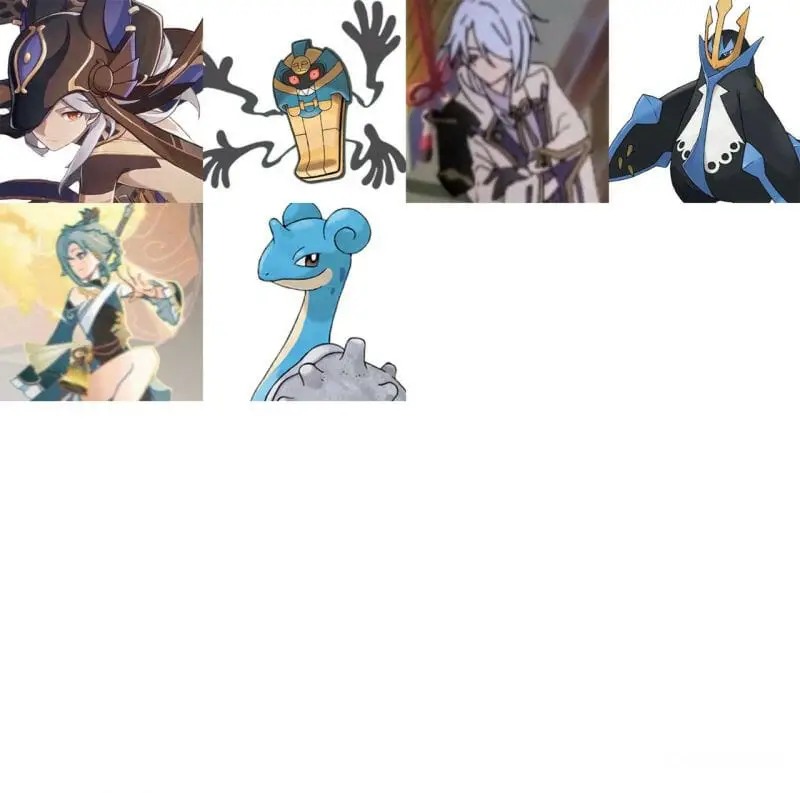 Сравнение персонажей Genshin Impact и покемонов