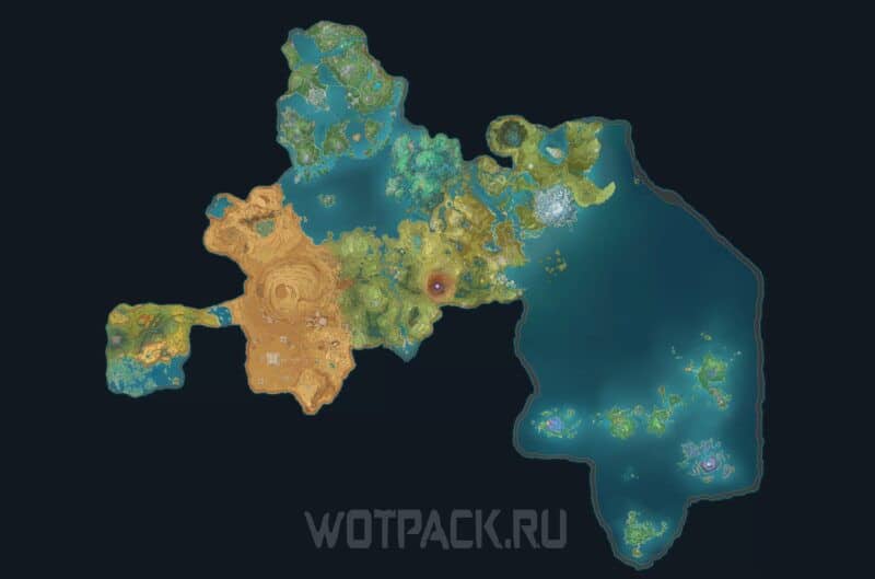 Genshin Impact: полная карта мира со всеми регионами Тейвата