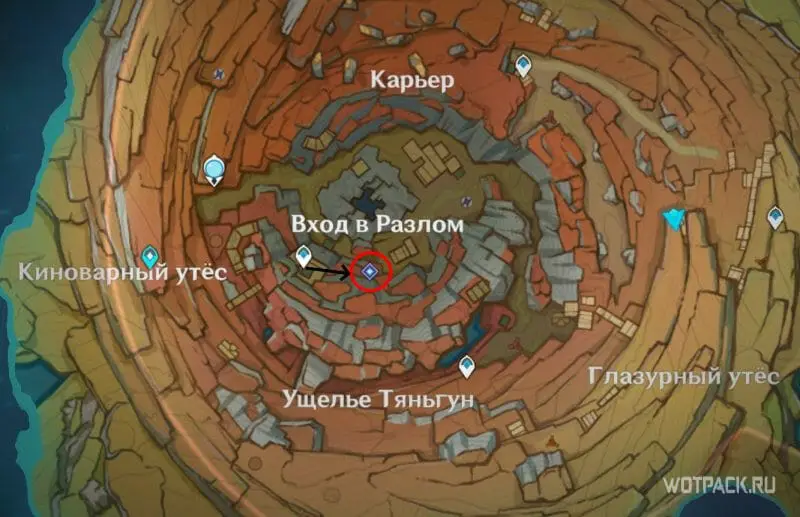 Thousand-Year Rocks – položaj na karti