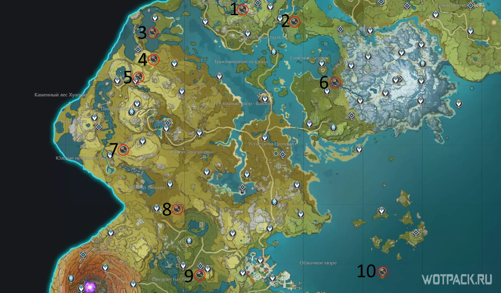 Усыпальницы глубин в Genshin Impact [карта и как найти ключи🔑]
