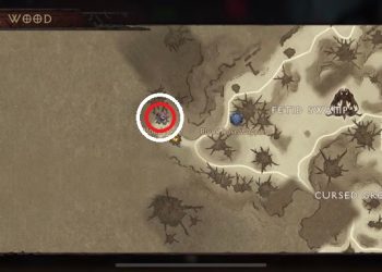 Расположение Кровавой розы на карте Diablo Immortal