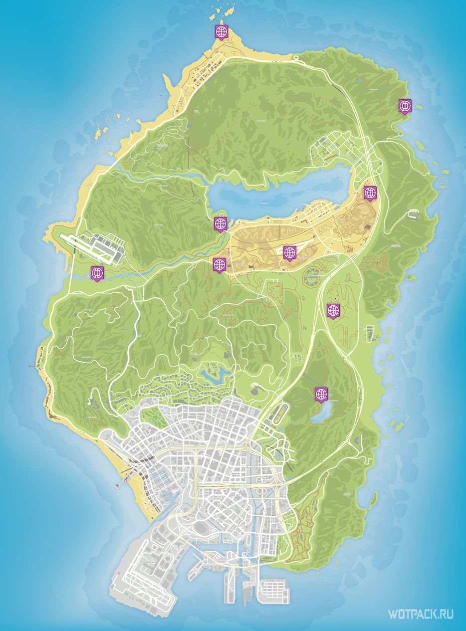 GTA V: conheça o mapa e onde pegar os itens coletáveis - GTA V