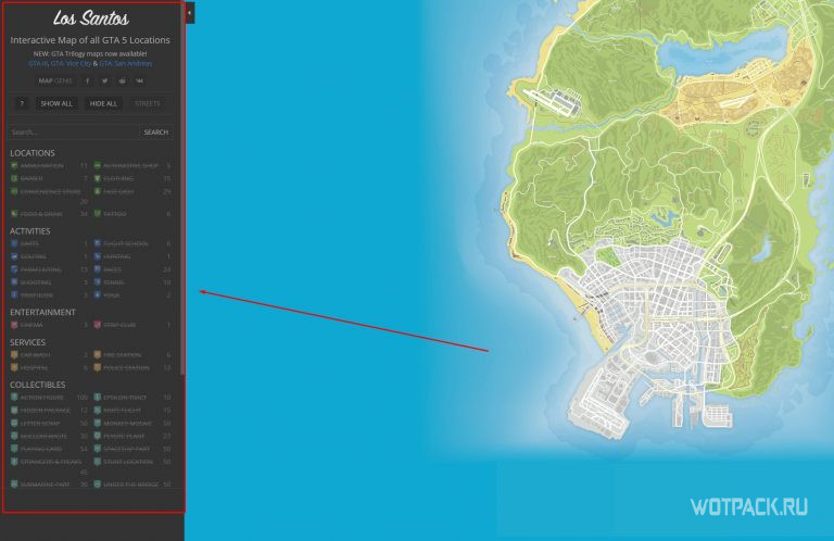 Mapas de GTA 5 con todos los símbolos