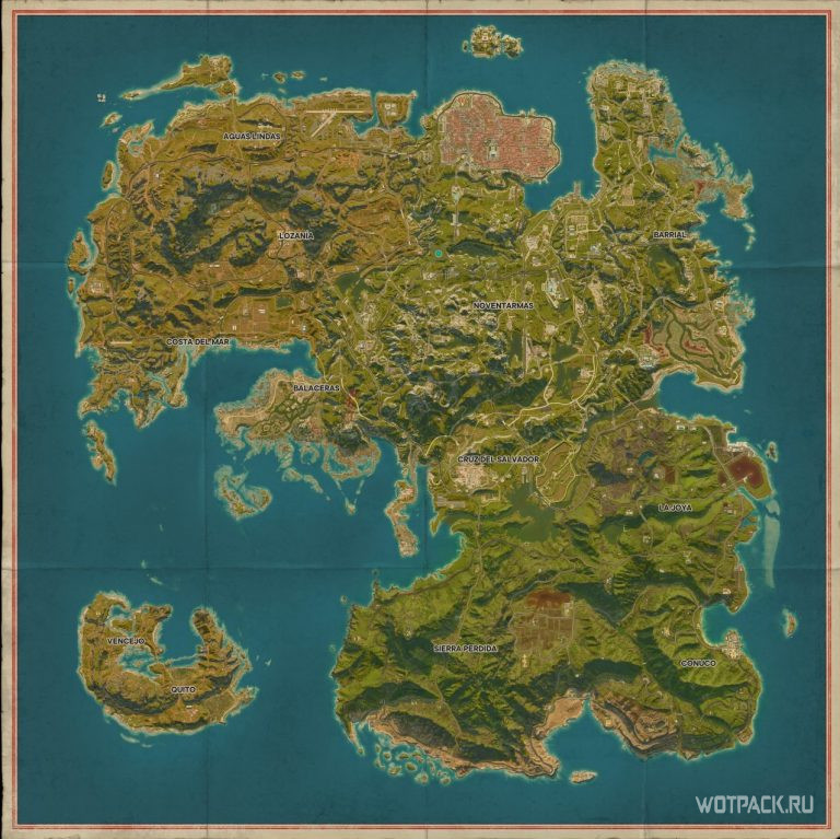 Carte du monde interactive de Far Cry 6 : armes, caches, clés ...