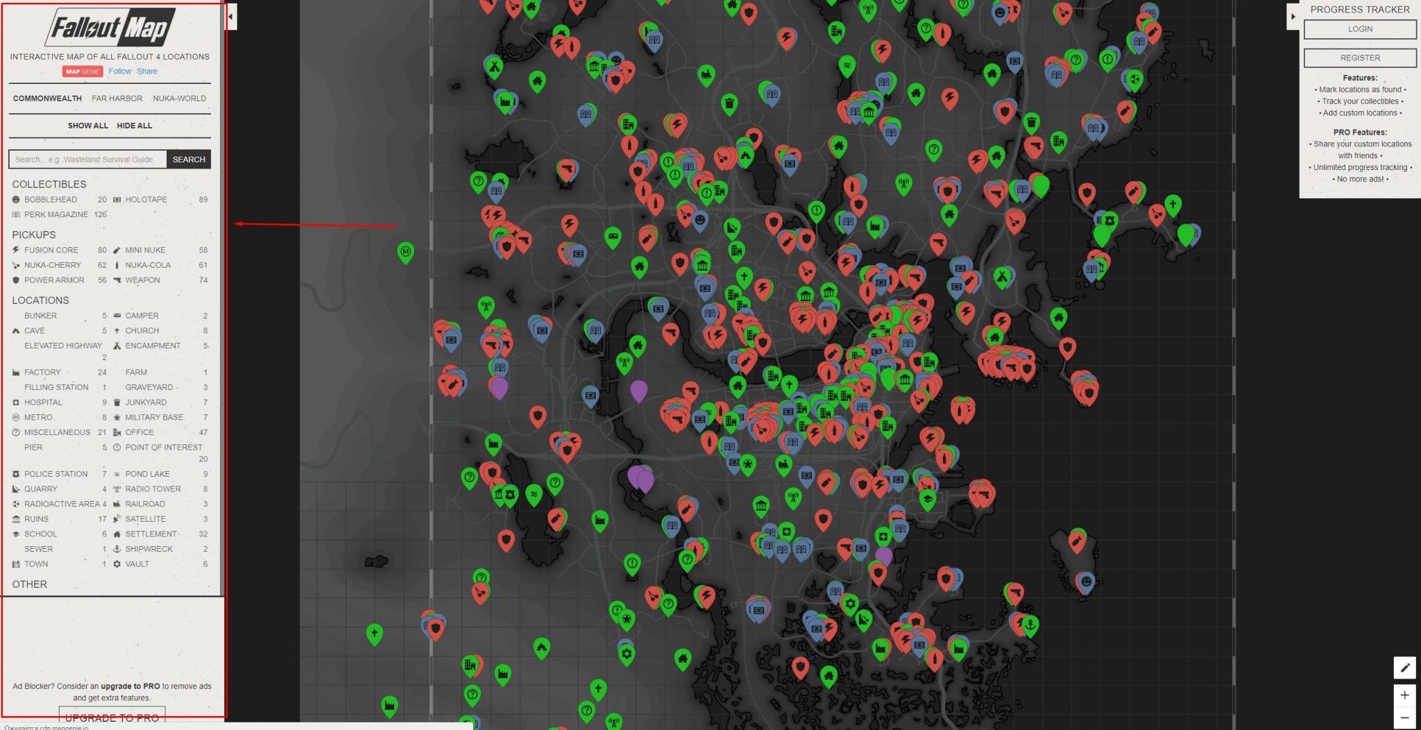 карта ядер мира fallout 4 со всеми локациями фото 7