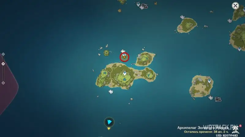 Северный остров на карте