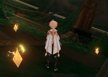 Механизмы внутри огромного стража руин в Genshin Impact