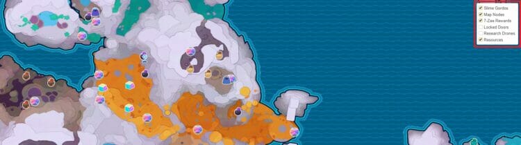 Интерактивная карта Slime Rancher 2: слаймы, сокровища, гордо и ресурсы