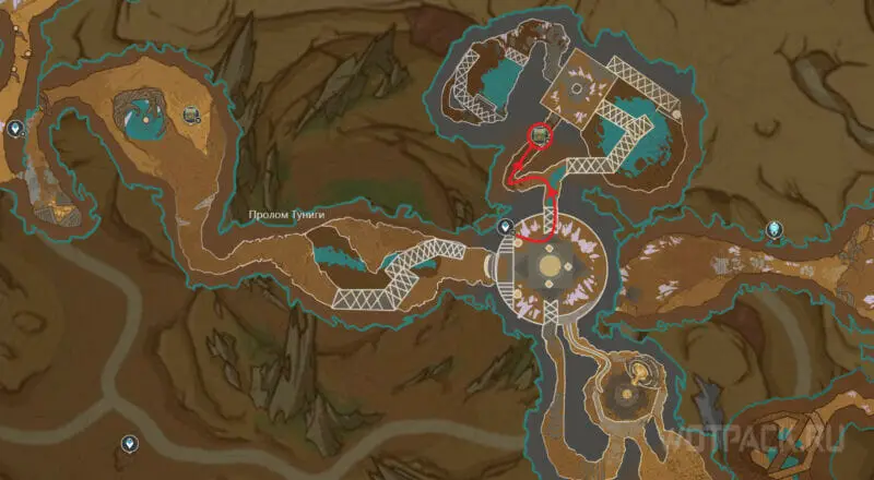 Карта маршрута к Благородству пустынников.