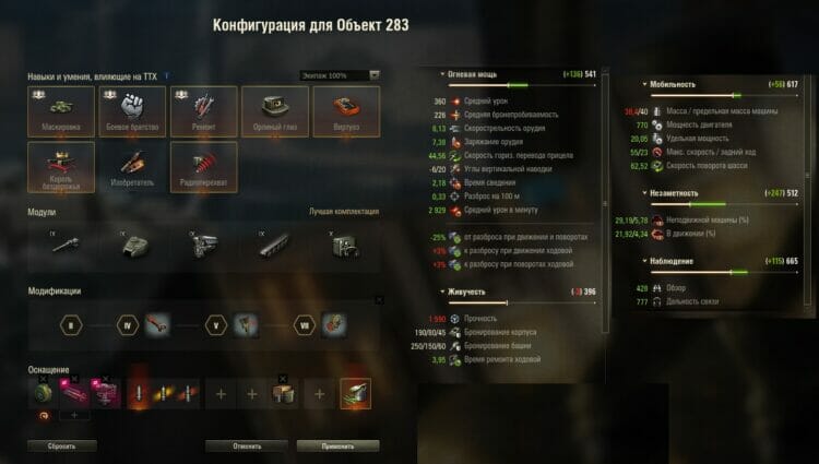 World of Tanks Object 283 Overview: Equipment and Field Upgrade Guide