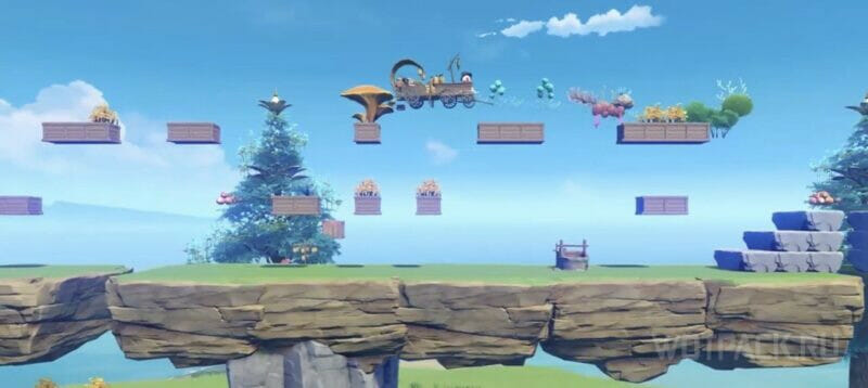 Игрок в Genshin Impact воссоздал уровень из Super Mario Bros.