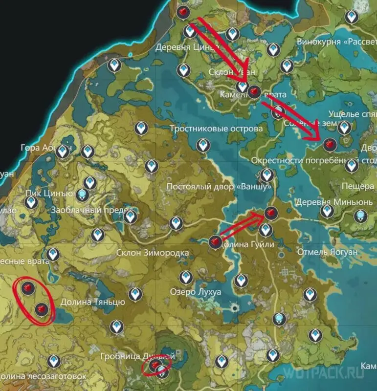 Āboli Genshin Impact: kur atrast un iegādāties – visi savākšanas punkti kartē