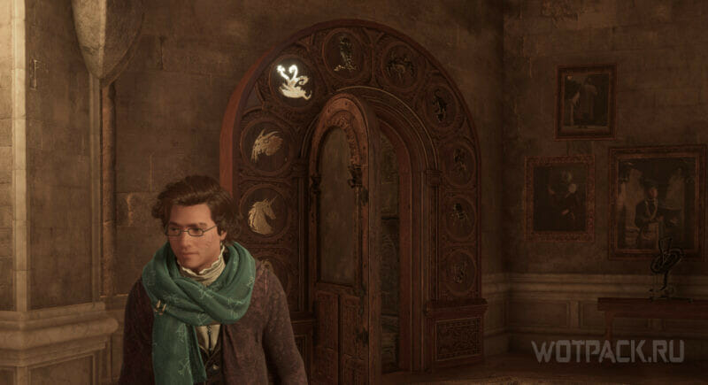 дверь с символами hogwarts legacy