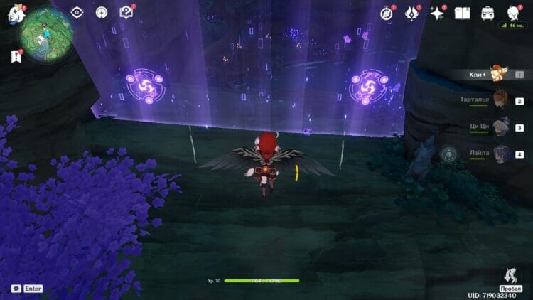 Go to the cave under the great Narukami Shrine in Genshin Impact: how
