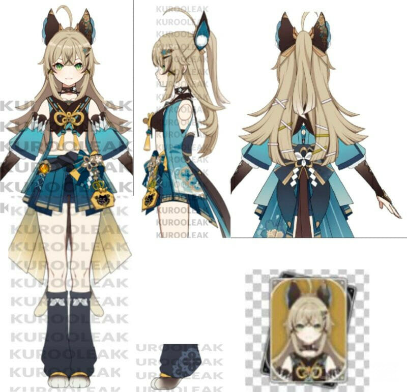 Leaked appearance of nekomata (cat girl) in Genshin Impact 3.7