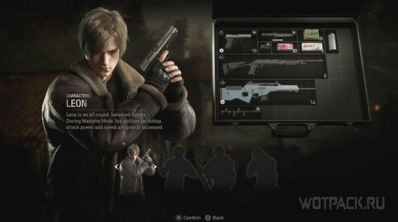 Леон в режиме Наемники Resident Evil 4 Remake