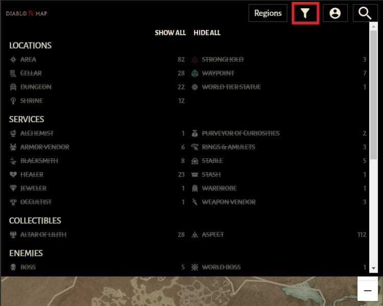 Diablo 4 World Map [Interactive] - All Symbols