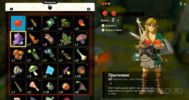 Ресурсы The Legend of Zelda Tears of the Kingdom