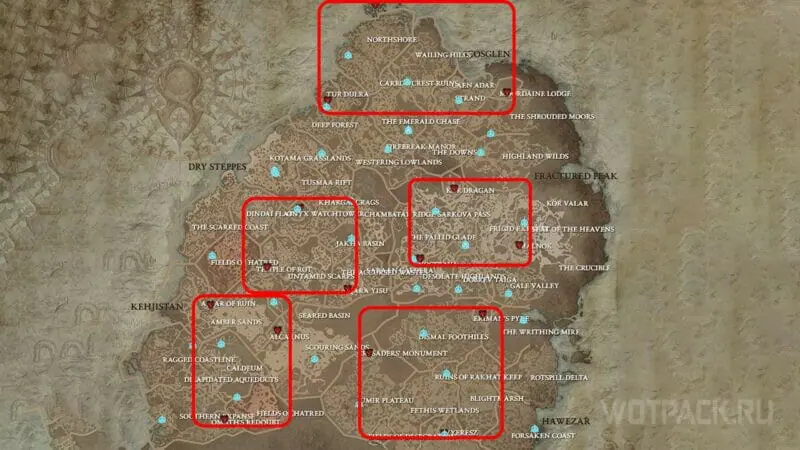 지도의 모든 요새 디아블로 4
