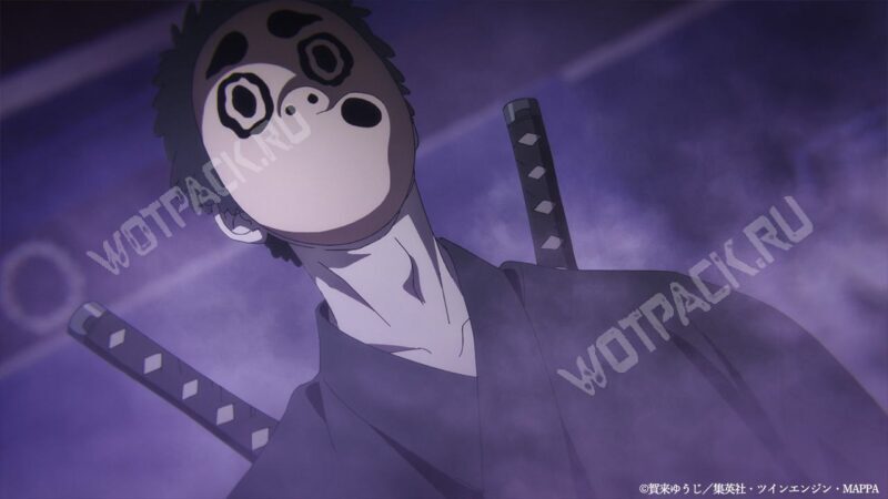 Кумокири в маске Синоби и с двумя мечами 